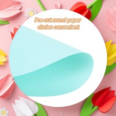 30 PCS 8 Inch Light Blue Circle Cutouts Paper Cardstock DIY Classroom Decor