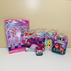 HATCHIMALS Birthday Party Decorations, 2 Tablecover’s & 2 Series 4 Toys NEW