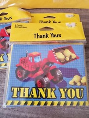 NEW Lot TERRIBLE TWOS AHEAD & Happy Birthday CONSTRUCTION Signs THANK You CARDS