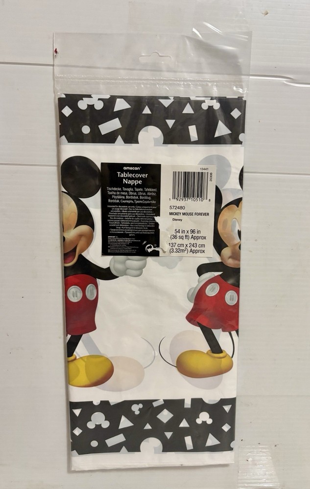 Mickey Mouse Forever Plastic Table Cover Boys Birthday Party NIP Fast Shipping