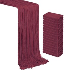 MDS Pack of 12 Cheesecloth Table Runner 35×120 Inch, 10FT Long Gauze Cheese C…