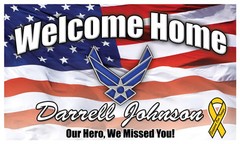 3’x5′ – Air Force Military Welcome Home Banner – Personalized