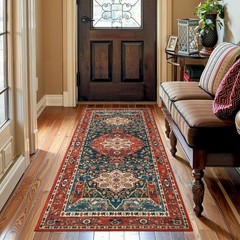 2×6 Rug Runners for Hallways, Non Slip 2′ x 6′ (Runner), Orange-red
