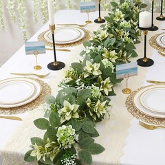 6FT Artificial Eucalyptus Garland with Flowers, Fake Greenery Vines Spring Iv…