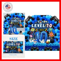 90PCS 10th Birthday Video Game Party Decorations for Boys – Blue 10th Video G…