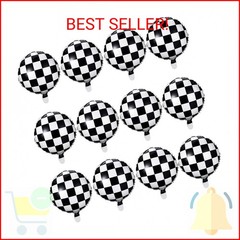 Checkerboard Balloon Aluminum Foil Black White Checkered Balloon for Racing Them