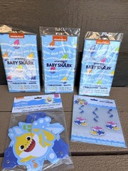 Pinkfong Baby Shark Birthday Party Decorations Lot Banner Tablecloths Hanging