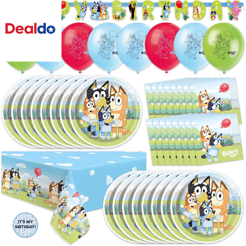 Bluey Birthday Decorations and Party Supplies | Serves 16 Guests | Bluey Party D