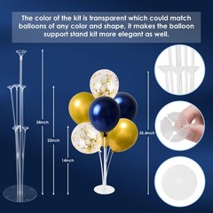 6 Sets Balloon Stand Kits, Balloon Sticks with Base for Table Centerpieces Gr…
