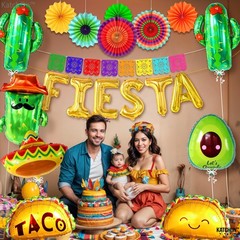 , Fiesta Party Decorations – 20 Pcs Mexican Party Decoration Kit with Taco Ba…