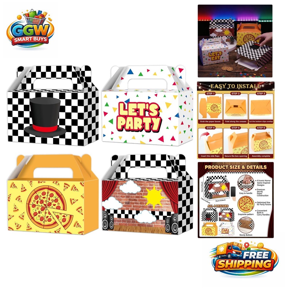 Creative 12 Pcs Horror Game Inspired Treat Boxes for Unique Party Celebrations