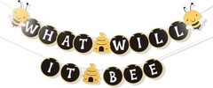 What Will It Bee Banner -Bumble Bee Theme Baby Shower Banner，Bee Gender Revea…
