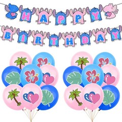 Cartoon Blue Birthday Decorations,Tropical Luau Party Supplies Includes banne…