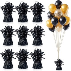 9 PCS Metallic Wrapped Balloon Weights Black Heavy Balloon Weight for Balloon…
