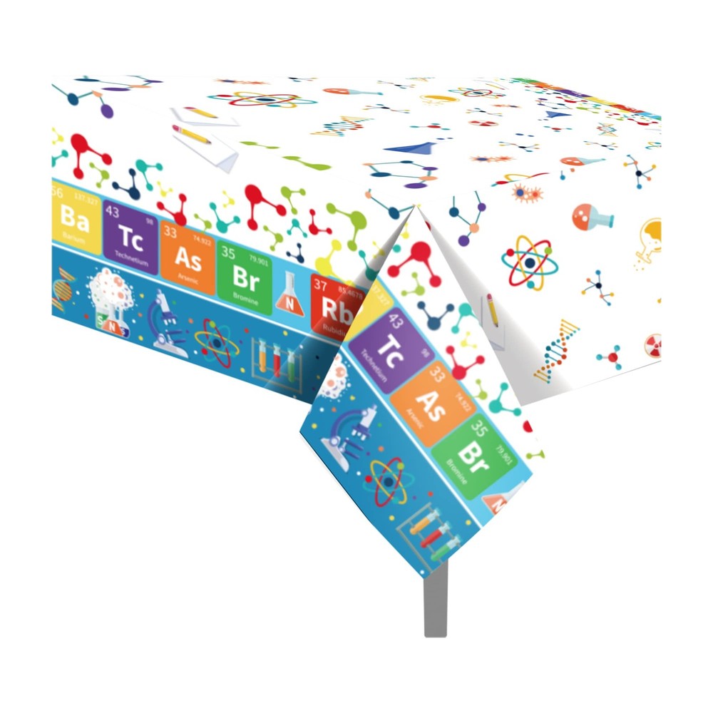 2 Pack Science Party Tablecloth Science Party Decorations Laboratory Party Table