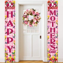Happy Mothers Day Banner, 71″ X 12″ Mother’s 71 inches x 12 inches, Pink