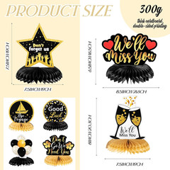 7 Pieces Farewell Party Decorations We Will Miss You Decorations Honeycomb Going