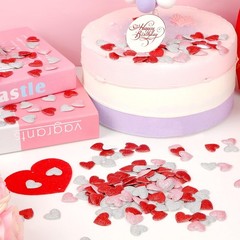 Valentine’s Day Felt Confetti Glitter Heart Confetti Decorations Valentine Ta…