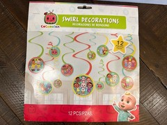 CoComelon Party 12ct Hanging Decorations and 32 Napkins, Birthday Party Kids,new