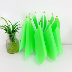 Versatile 25 Pack Mini Solid Green Flags – Perfect for Kids’ Birthdays & More