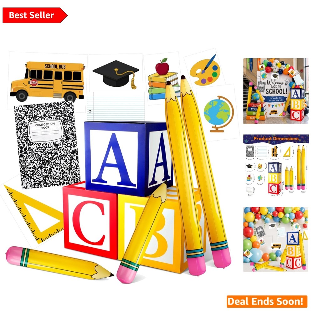 Back to School Decorations for Kindergarten Preschool Classroom, 15 pcs Large…