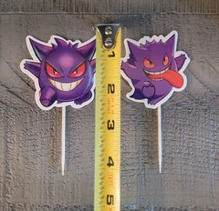 Pokemon GENGAR Happy Birthday String Banner & Cake / Cupcake Toppers (B2-G1)