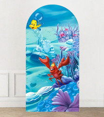 Mermaid Princess Ariel Arch Backdrop Cover Birthday Photo Background Party Decor
