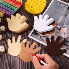 Paper Hand Cutouts Assorted Colors School Bulletin Board Decor Craft 200 PCS