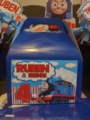 12 THOMAS THE TRAIN party favor treat box personalized Set of 12 birthday box,