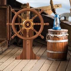 Ship Wheel Cardboard Cutout Stand Up Pirate Nautical Party Decorations