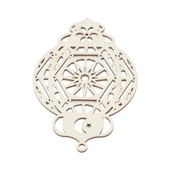 Decorative Wooden Hanging Ornaments Set of 4 for Indoor and Outdoor Spaces