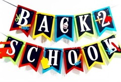 Back to School Banner Classroom Banner Homeschooling First Day of School