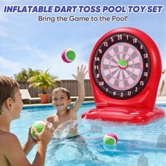 Inflatable Dart Toss Pool Set, Giant Pool Game for Ages 8–12, Teens & Adults,…