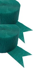 TEAL Crepe Paper Streamers, 2 ROLLS, 145 FT TOTAL, MADE in USA!