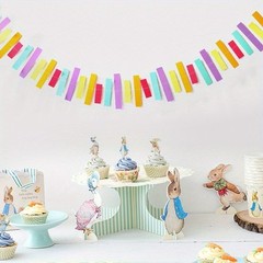 Colorful Paper Banner Decoration Set | Party Holiday Decoration Rainbow Hanging