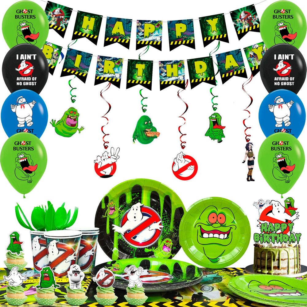 GHOSTBUSTER ghost Birthday Party Supplies,Ghostbusters Party Decorations Plates