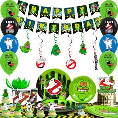 GHOSTBUSTER ghost Birthday Party Supplies,Ghostbusters Party Decorations Plates