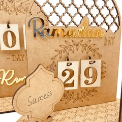 Countdown Calendar Ramadan Decoration Islamic Muslim Festival DIY Ornament JQ