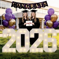 2026 3 Ft light up numbers for 2026 Graduation Decorations: 3FT Marquee Numbers