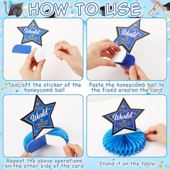 10 PCS Graduation Party Decorations Class of 2026,Blue and Black Congrats Grad H