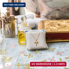 Marspark 300 Pcs Baptism Confetti Glitter Cross God Bless Table Confetti Cross D