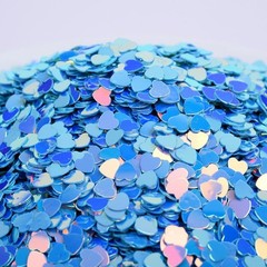 3000 PCS Blue Heart Shaped PVC 4mm Glitter Confetti Valentine Wedding Party