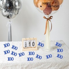 Double Side Blue Glitter Paper Numbrer 100 Confetti 100 Paper Scatter Table C…