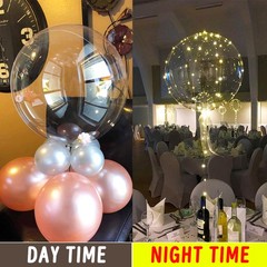 10/20/30/40/50 Pack LED Light Up BoBo Balloons Wedding Birthday Party Decoration