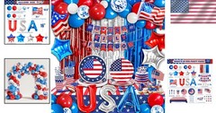 Vibrant Balloon Assortment for Independence Day