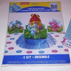 Blue’s Clues Party Set Nickelodeon Tablecloth Table Decoration Kit 3 Piece Cente
