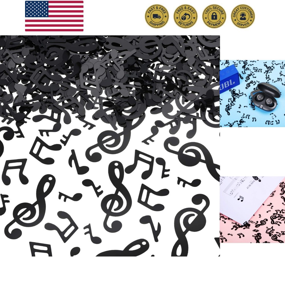 3000 Pcs Elegant Music Notes Confetti for Celebrations: Birthday & Graduation