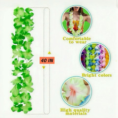 Hawaiian Leis Bulk 50 Pcs for Summer Beach Luau Party Decorations | 25 Colors, S