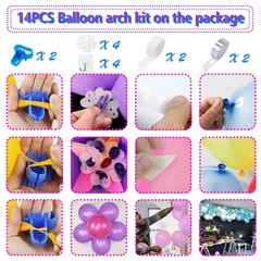 Electric Balloon Pump, Portable 2 Modes Balloon Blower Machine with 14 Balloo…