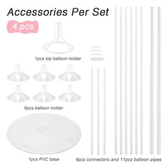 6 Sets Balloon Sticks with Base for Table Balloon Stand Balloon Stands with B…
